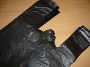 Пакеты майка ПНД 18х70см  черные, 30мик
